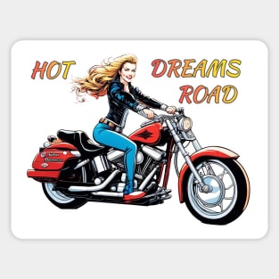 Girl Hot Dreams Road Sticker